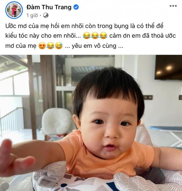 Khoe kiểu tóc mới của ái nữ, Đàm Thu Trang khiến dân tình ngã ngửa vì chi tiết này 1 Khoe kiểu tóc mới của ái nữ, Đàm Thu Trang khiến dân tình ngã ngửa vì chi tiết này 1