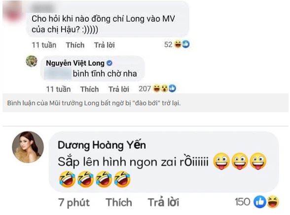 Mũi trưởng Long úp mở chuyện sắp làm nam chính trong MV của 'tình tin đồn' Hậu Hoàng 3 Mũi trưởng Long úp mở chuyện sắp làm nam chính trong MV của 'tình tin đồn' Hậu Hoàng 3