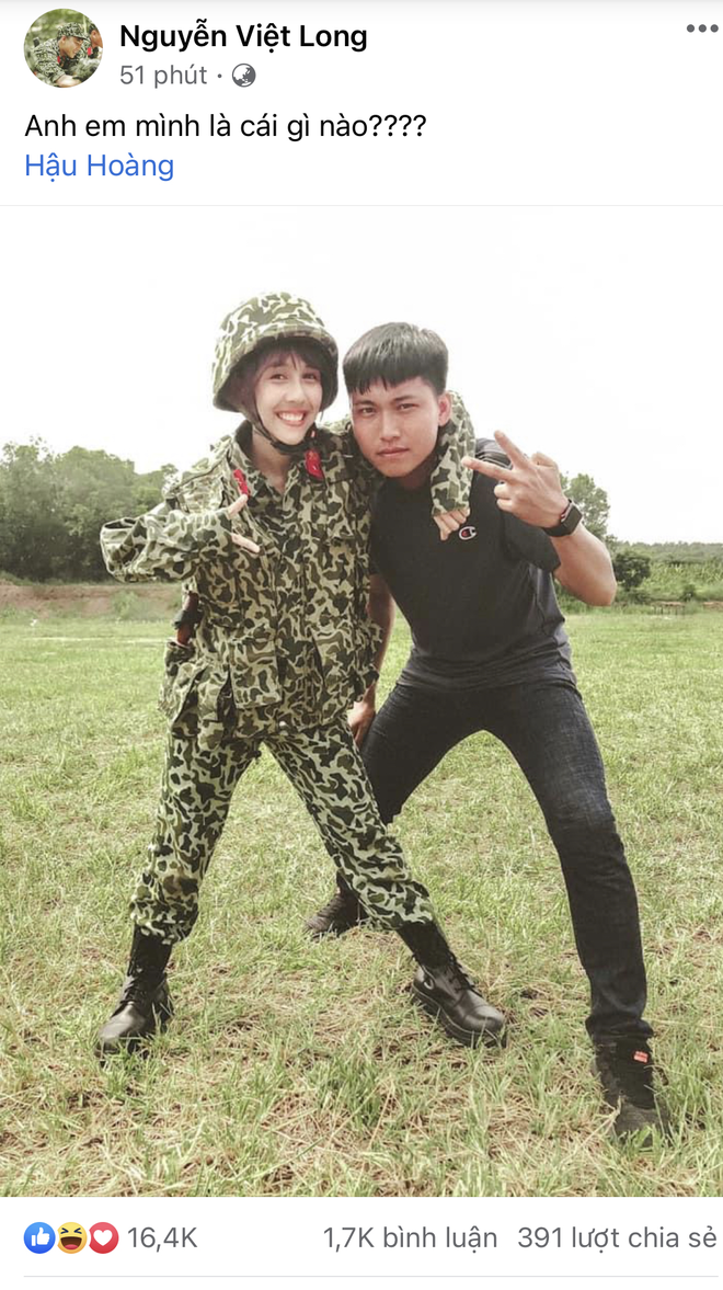 Mũi trưởng Long úp mở chuyện sắp làm nam chính trong MV của 'tình tin đồn' Hậu Hoàng 5 Mũi trưởng Long úp mở chuyện sắp làm nam chính trong MV của 'tình tin đồn' Hậu Hoàng 5