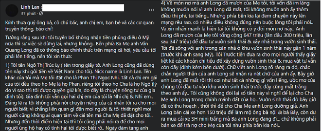 Bị cha mẹ Vân Quang Long 'vạch trần', Linh Lan tung ra tình tiết khó tin 1 Bị cha mẹ Vân Quang Long 'vạch trần', Linh Lan tung ra tình tiết khó tin 1