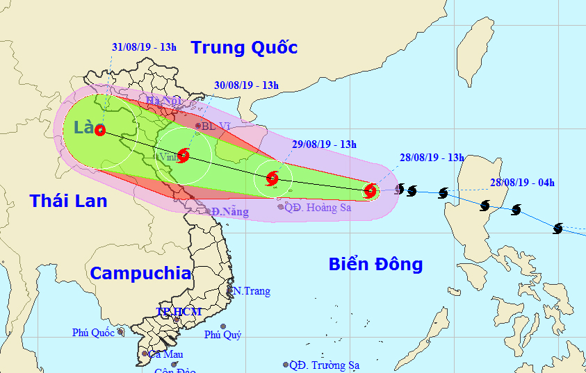 Bão Podul tăng tốc, trưa mai đổ bộ đất liền các tỉnh từ Nghệ An đến Quảng Bình 2