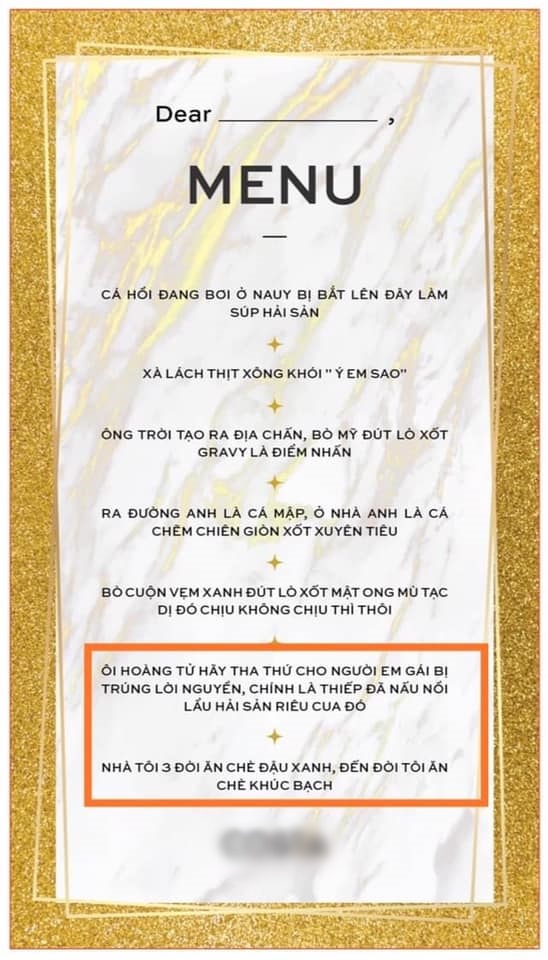Thực đơn toàn món lạ kết hợp với những câu nói hot trends khiến ai đọc cũng phải phì cười 4 Thực đơn toàn món lạ kết hợp với những câu nói hot trends khiến ai đọc cũng phải phì cười 4