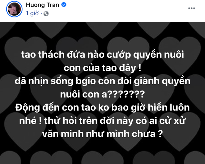 Đang là bạn bè tốt hậu ly hôn, vợ cũ Việt Anh bỗng đăng đàn tố ai đó cướp quyền nuôi con? 1 Đang là bạn bè tốt hậu ly hôn, vợ cũ Việt Anh bỗng đăng đàn tố ai đó cướp quyền nuôi con? 1
