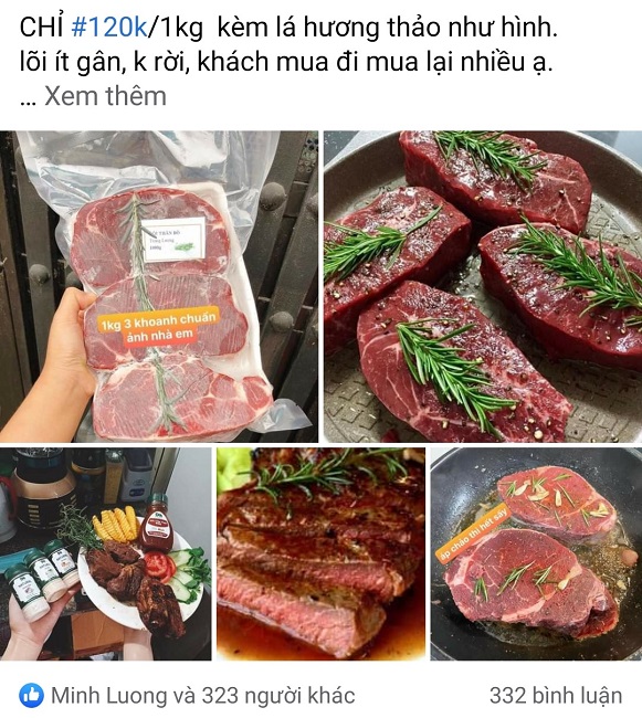 Thăn lõi bò Úc giá rẻ hơn thịt lợn lại được tặng thêm lá hương thảo, chị em đổ xô đặt mua hàng tạ 1 Thăn lõi bò Úc giá rẻ hơn thịt lợn lại được tặng thêm lá hương thảo, chị em đổ xô đặt mua hàng tạ 1