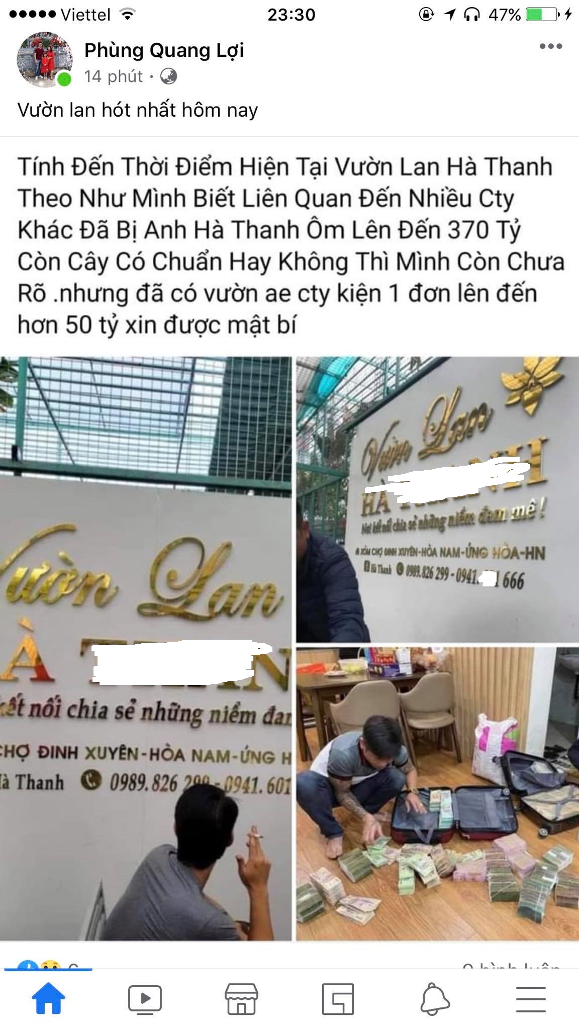 MXH rộ tin chủ vườn lan đột biến ở Hà Nội ôm 200 tỷ đồng tiền 'bán lúa non' bỏ trốn 1 MXH rộ tin chủ vườn lan đột biến ở Hà Nội ôm 200 tỷ đồng tiền 'bán lúa non' bỏ trốn 1