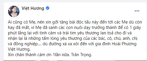 Chồng Việt Hương da diết độc tấu ca khúc 'Lòng Mẹ' để tiễn biệt đấng sinh thành 2