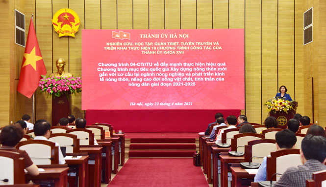 Hơn 35.000 cán bộ học tập, quán triệt 10 chương trình công tác của Thành ủy Hà Nội khóa XVII 4
