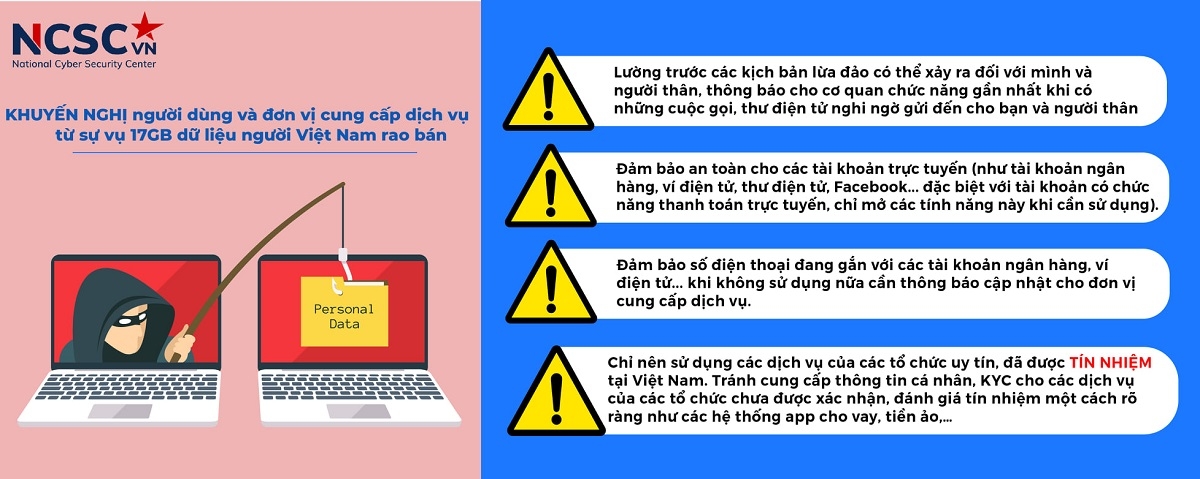 Vụ 10.000 người Việt bị rao bán CMND: NCSC đưa ra cảnh báo khẩn với người dùng 3 Vụ 10.000 người Việt bị rao bán CMND: NCSC đưa ra cảnh báo khẩn với người dùng 3