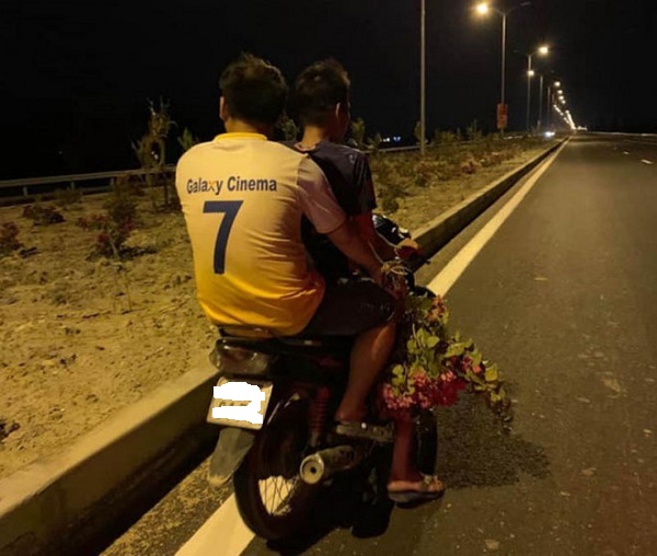 Ngao ngán cảnh tượng người dân nhổ trộm hoa giấy trên quốc lộ về trồng 3