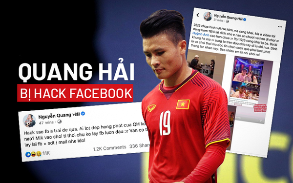 Quang Hải lộ tin nhắn riêng tư sau khi bị hacker tấn công Facebook 1