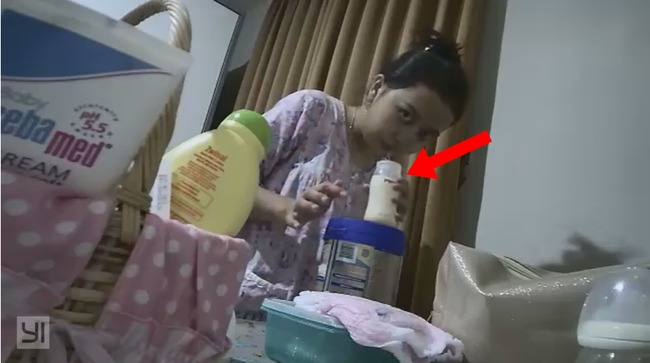 Phẫn nộ clip người giúp việc có hành động mất vệ sinh vào sữa của con chủ nhà 2
