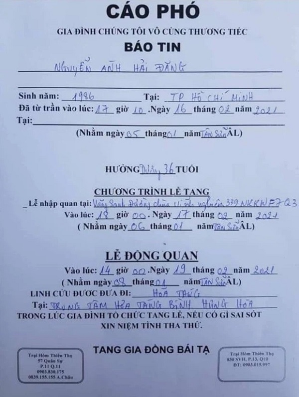 Tin Sao Việt giải trí hot nhất MXH 24h: 'Cô Xuyến' Hoàng Yến ly hôn chồng lần 4, Ảnh cuối đời của cố diễn viên Hải Đăng 5 Tin Sao Việt giải trí hot nhất MXH 24h: 'Cô Xuyến' Hoàng Yến ly hôn chồng lần 4, Ảnh cuối đời của cố diễn viên Hải Đăng 5