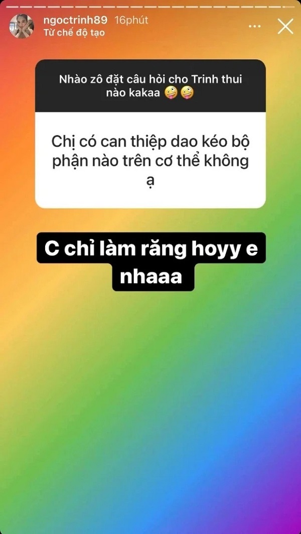 Ngọc Trinh thừa nhận chỉ sửa duy nhất một bộ phận, còn lại đều là 'hàng thật' 2 Ngọc Trinh thừa nhận chỉ sửa duy nhất một bộ phận, còn lại đều là 'hàng thật' 2