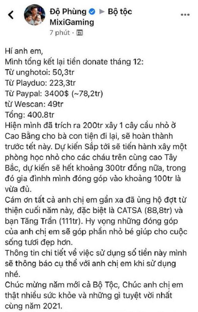 Chuyện Độ Mixi làm thiện nguyện: Từ lời mỉa mai đến dấu chân của người tiên phong 5 Chuyện Độ Mixi làm thiện nguyện: Từ lời mỉa mai đến dấu chân của người tiên phong 5