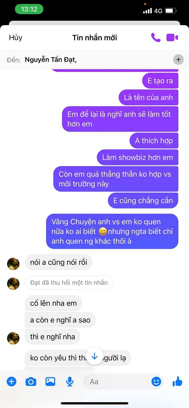 Du Uyên tung bằng chứng tin nhắn khẳng định Đạt G quá sai 8 Du Uyên tung bằng chứng tin nhắn khẳng định Đạt G quá sai 8