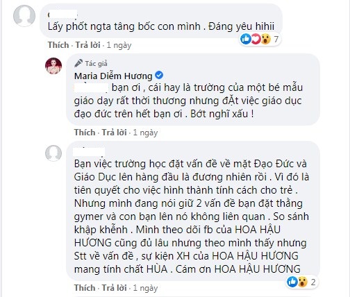 Hoa hậu Diễm Hương gây tranh cãi khi so sánh con trai với người xúc phạm cố nghệ sĩ Chí Tài 3