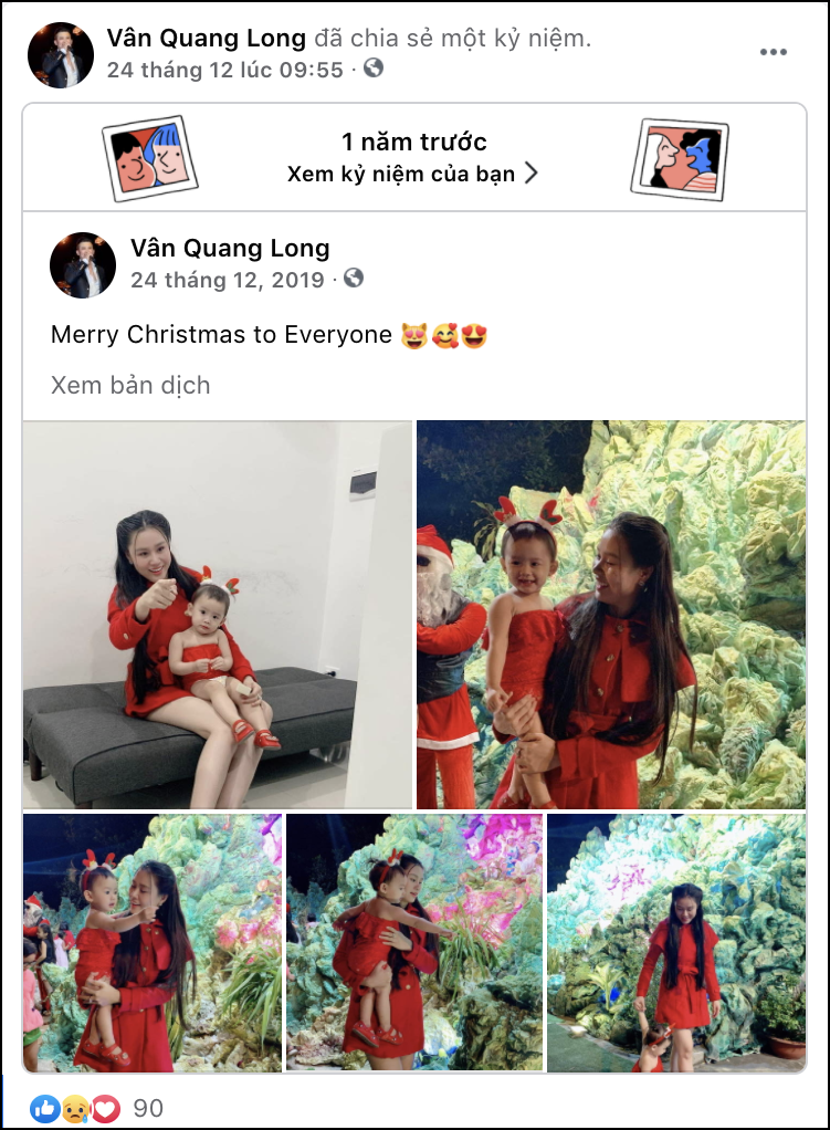 Tràn ngập hình ảnh vợ con trên trang cá nhân của Vân Quang Long trước ngày ra đi, còn gì đớn đau hơn nỗi mất mát này của mẹ con Linh Lan 3