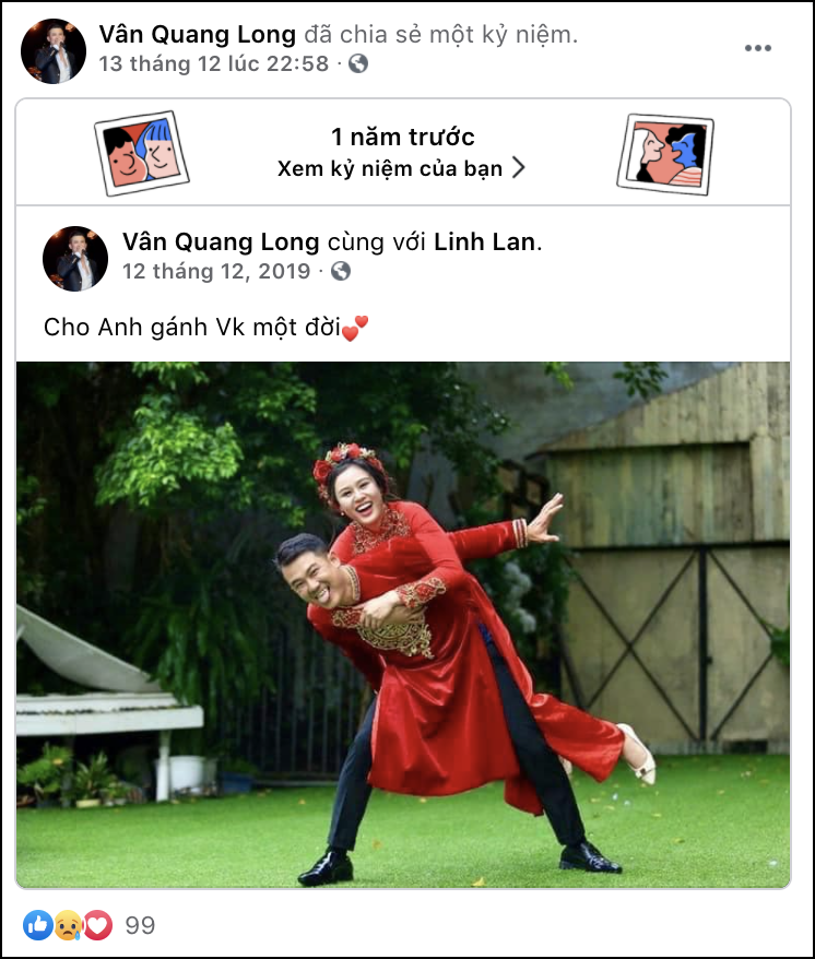 Tràn ngập hình ảnh vợ con trên trang cá nhân của Vân Quang Long trước ngày ra đi, còn gì đớn đau hơn nỗi mất mát này của mẹ con Linh Lan 8