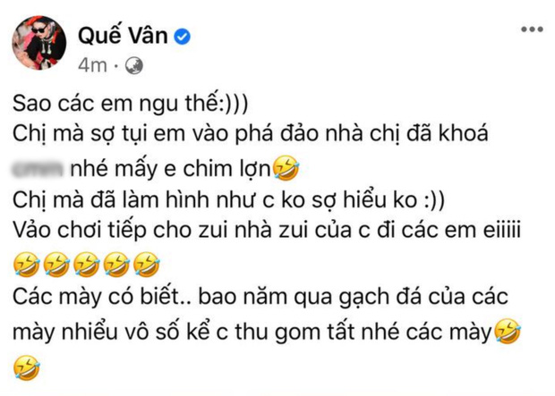 Quế Vân lên tiếng đầy thách thức với ngôn từ mạnh sau khi bị 'ném đá' vì 'bóc phốt' Sơn Tùng 2 Quế Vân lên tiếng đầy thách thức với ngôn từ mạnh sau khi bị 'ném đá' vì 'bóc phốt' Sơn Tùng 2
