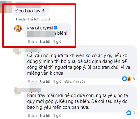 Pha Lê bị chỉ trích vì dùng từ nặng nề với người góp ý về cách chăm con 4 Pha Lê bị chỉ trích vì dùng từ nặng nề với người góp ý về cách chăm con 4