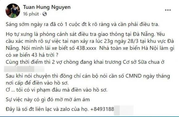 Tuấn Hưng giật mình vì cuộc gọi tự nhận là công an, tiến hành điều tra thân thế của nam ca sĩ 1 Tuấn Hưng giật mình vì cuộc gọi tự nhận là công an, tiến hành điều tra thân thế của nam ca sĩ 1