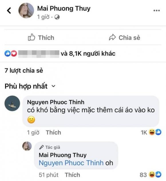 Mai Phương Thúy đăng ảnh khoe đường cong, Noo Phước Thịnh đã vội vào nhắc nhở chuyện ăn mặc 2 Mai Phương Thúy đăng ảnh khoe đường cong, Noo Phước Thịnh đã vội vào nhắc nhở chuyện ăn mặc 2