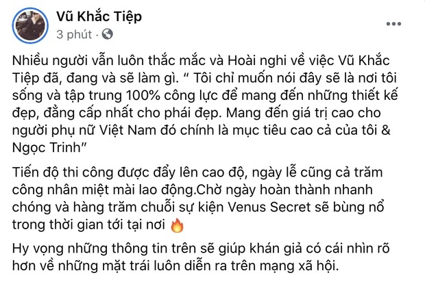 Vừa bị tố mượn đồ sống ảo, Vũ Khắc Tiệp bày tỏ quyết tâm khiến dân tình 'lóa mắt' vì cái đẹp 2 Vừa bị tố mượn đồ sống ảo, Vũ Khắc Tiệp bày tỏ quyết tâm khiến dân tình 'lóa mắt' vì cái đẹp 2