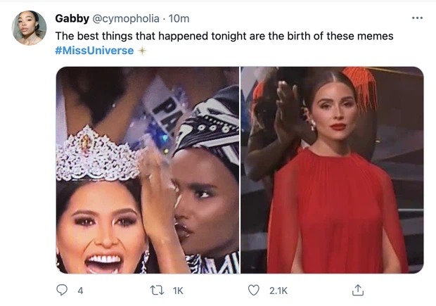 Hoa hậu Hoàn vũ 2012 bất ngờ thành 'thánh meme' thế giới với biểu cảm 'khó ở' sau khi Miss Mexico đăng quang 6 Hoa hậu Hoàn vũ 2012 bất ngờ thành 'thánh meme' thế giới với biểu cảm 'khó ở' sau khi Miss Mexico đăng quang 6