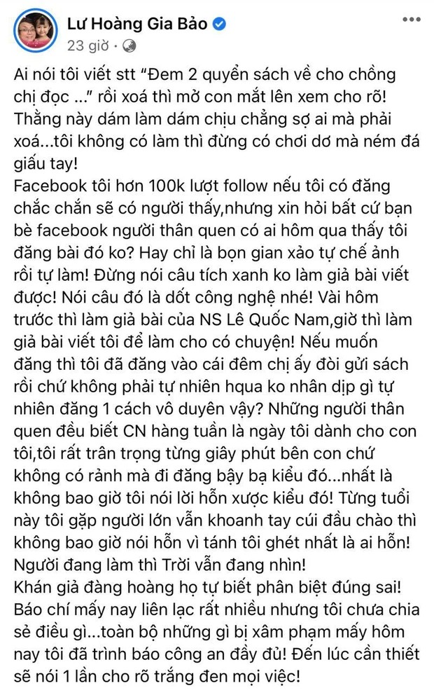 Con nuôi Hoài Linh lên tiếng đanh thép làm rõ nghi vấn hỗn hào với đại gia Phương Hằng 3 Con nuôi Hoài Linh lên tiếng đanh thép làm rõ nghi vấn hỗn hào với đại gia Phương Hằng 3