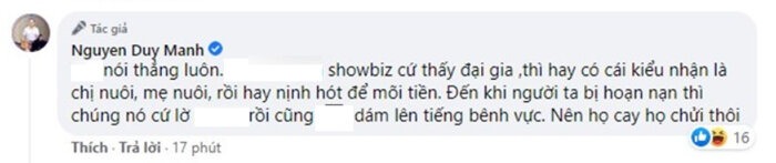 Duy Mạnh không nể nang ai, vạch trần bí mật ít ai biết trong showbiz giữa ồn ào của bà Phương Hằng 3 Duy Mạnh không nể nang ai, vạch trần bí mật ít ai biết trong showbiz giữa ồn ào của bà Phương Hằng 3