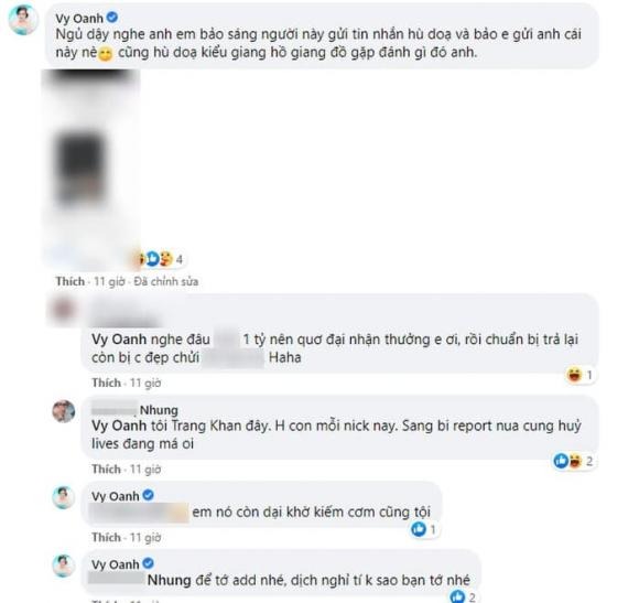 Trang Trần lên tiếng khi quản lý bị vu là antifan mà bà Phương Hằng treo thưởng 1 tỷ, Vy Oanh có lời mỉa mai 5 Trang Trần lên tiếng khi quản lý bị vu là antifan mà bà Phương Hằng treo thưởng 1 tỷ, Vy Oanh có lời mỉa mai 5