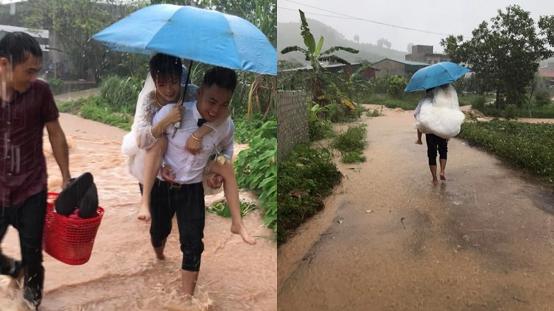 Cưới vợ đúng ngày mưa lũ, chú rể có hành động nhận triệu like từ cộng đồng mạng