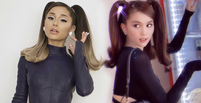 Ngọc Trinh khiến dân mạng liên tưởng đến Ariana Grande trong loạt ảnh mới trên Facebook 2