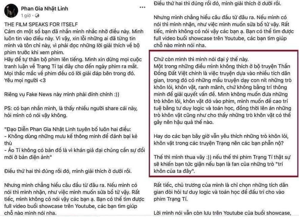 Đạo diễn 'Trạng Tí' ‘nói kháy’ nguyên tác Thần đồng Đất Việt: 'Toàn dạy con nít những trò khôn lỏi' 1 Đạo diễn 'Trạng Tí' ‘nói kháy’ nguyên tác Thần đồng Đất Việt: 'Toàn dạy con nít những trò khôn lỏi' 1