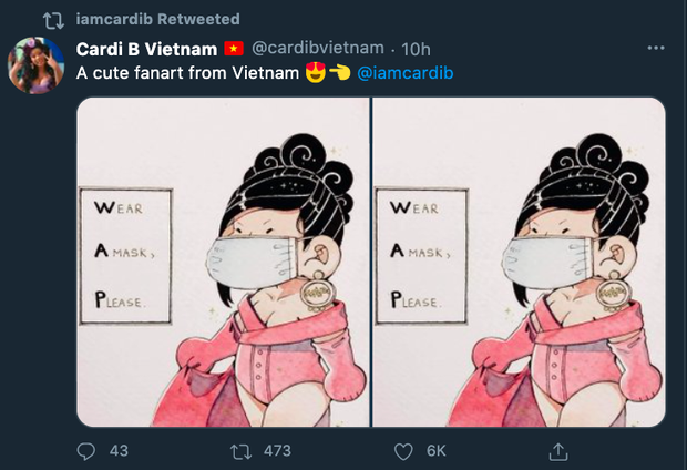 Tranh phòng chống Covid-19 của Việt Nam bỗng được rapper nổi tiếng thế giới khoe ‘nóng‘ lên Twitter 2 Tranh phòng chống Covid-19 của Việt Nam bỗng được rapper nổi tiếng thế giới khoe ‘nóng‘ lên Twitter 2