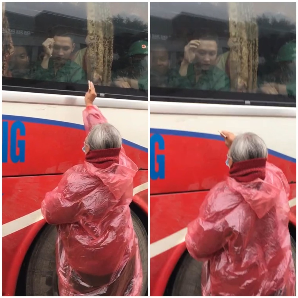 Bà đội mưa chạy theo xe nhập ngũ chỉ để ‘dúi’cho cháu 100 ngàn gây xúc động 1 Bà đội mưa chạy theo xe nhập ngũ chỉ để ‘dúi’cho cháu 100 ngàn gây xúc động 1