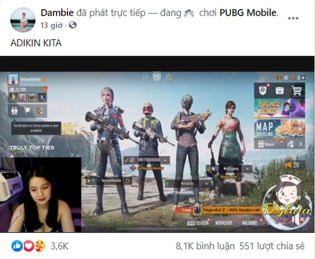 Nữ game thủ PUBG Mobile khiến cả cộng đồng ‘náo nhiệt’ 2 Nữ game thủ PUBG Mobile khiến cả cộng đồng ‘náo nhiệt’ 2
