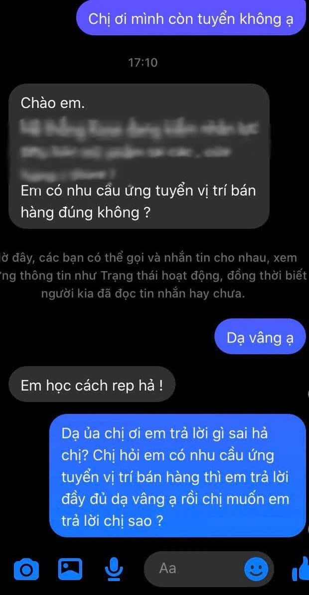 Nữ sinh ‘một dạ hai vâng’ nhưng vẫn bị nhà tuyển dụng ‘chỉ thẳng mặt’: Học cách rep hả 2 Nữ sinh ‘một dạ hai vâng’ nhưng vẫn bị nhà tuyển dụng ‘chỉ thẳng mặt’: Học cách rep hả 2
