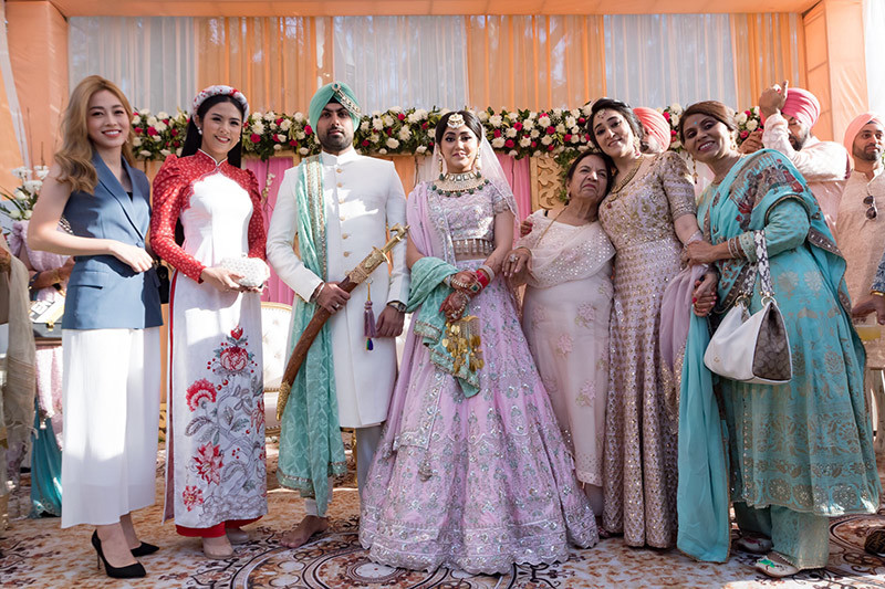 Ngọc Hân, Phương Nga lấn át cả cô dâu trong đám cưới ái nữ đại gia Ấn Độ 4