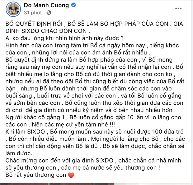Đỗ Mạnh Cường nhận bé gái có mẹ là nạn nhân cưỡng bức làm con nuôi thứ 8 1 Đỗ Mạnh Cường nhận bé gái có mẹ là nạn nhân cưỡng bức làm con nuôi thứ 8 1