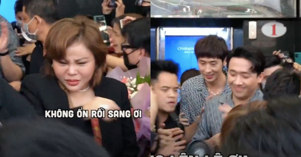 Trấn Thành, Lê Giang và Tuấn Trần bị fan vây kín Trấn Thành, Lê Giang và Tuấn Trần bị fan vây kín
