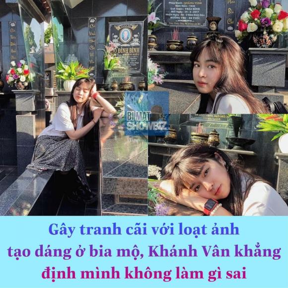 Ca sĩ Vũ Hà lên tiếng bênh vực Khánh Vân sau loạt ảnh tạo dáng bên bia mộ 1 Ca sĩ Vũ Hà lên tiếng bênh vực Khánh Vân sau loạt ảnh tạo dáng bên bia mộ 1