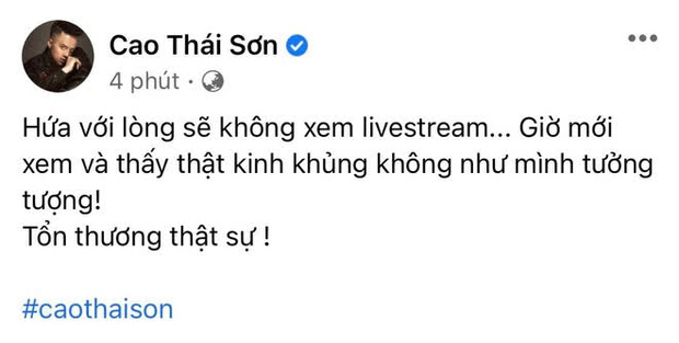 Cao Thái Sơn cảm thấy tổn thương khi xem livestream của ai đó, dân tình liên tục réo tên Nathan Lee 1 Cao Thái Sơn cảm thấy tổn thương khi xem livestream của ai đó, dân tình liên tục réo tên Nathan Lee 1