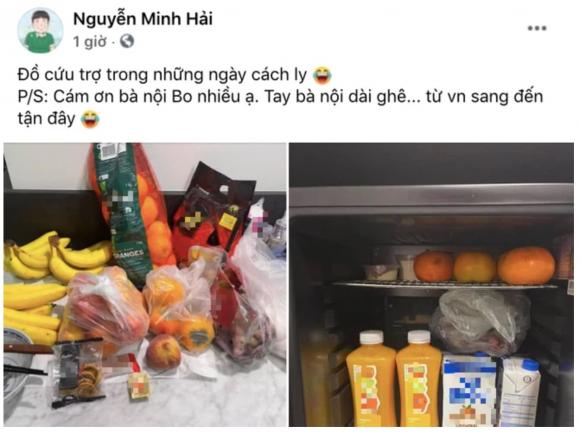 Ông xã khoe đồ cứu trợ của mẹ gửi vào nơi cách ly, Hòa Minzy lập tức chọc ghẹo 2 Ông xã khoe đồ cứu trợ của mẹ gửi vào nơi cách ly, Hòa Minzy lập tức chọc ghẹo 2