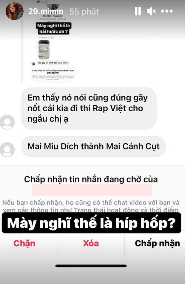 Mai Âm Nhạc phát cáu, xưng 'mày - tao' đáp trả căng đét với những bình luận kém duyên 5 Mai Âm Nhạc phát cáu, xưng 'mày - tao' đáp trả căng đét với những bình luận kém duyên 5
