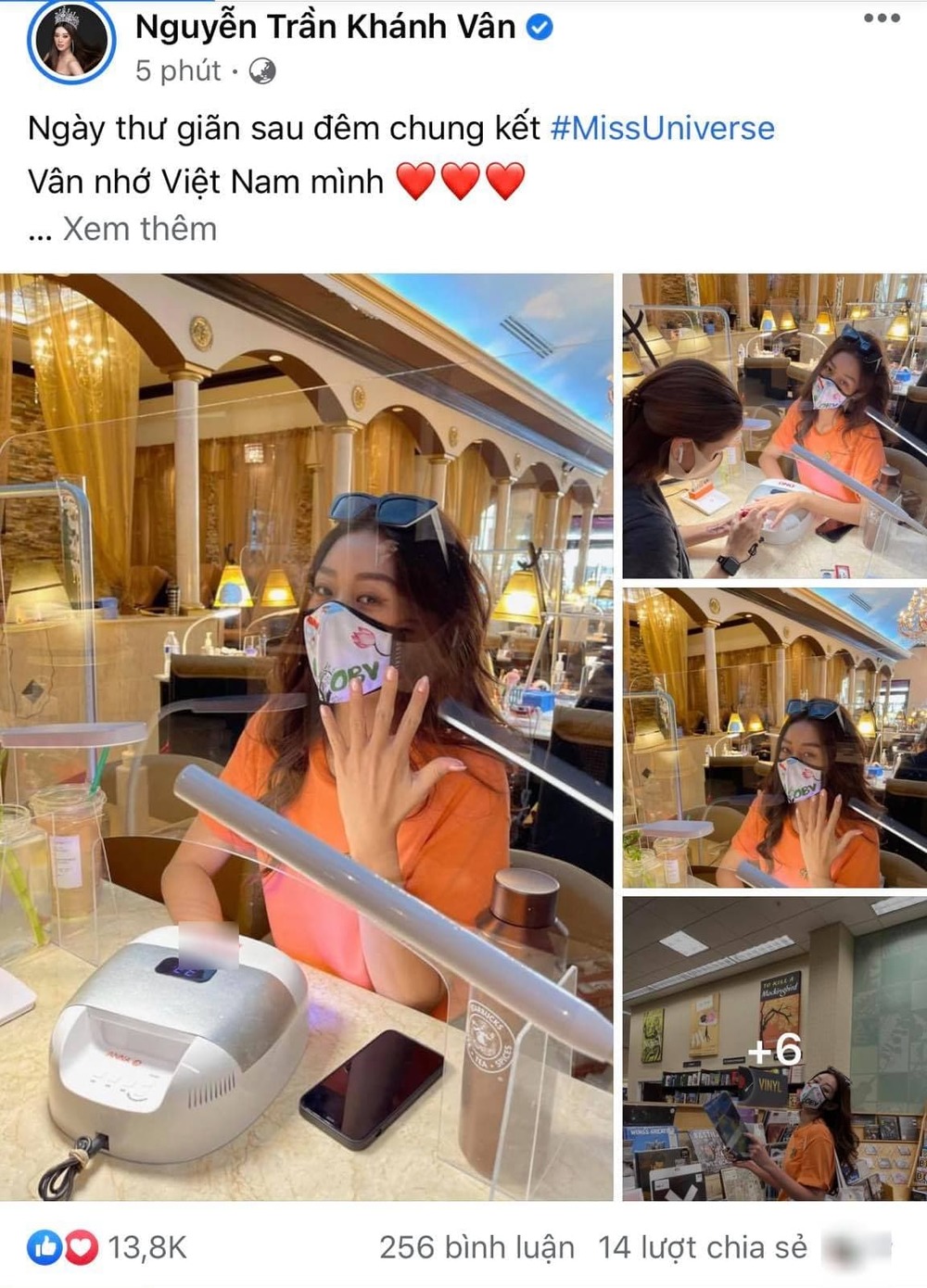 Khánh Vân khoe ảnh 'xả vai' sau đêm chung kết Miss Universe 1 Khánh Vân khoe ảnh 'xả vai' sau đêm chung kết Miss Universe 1