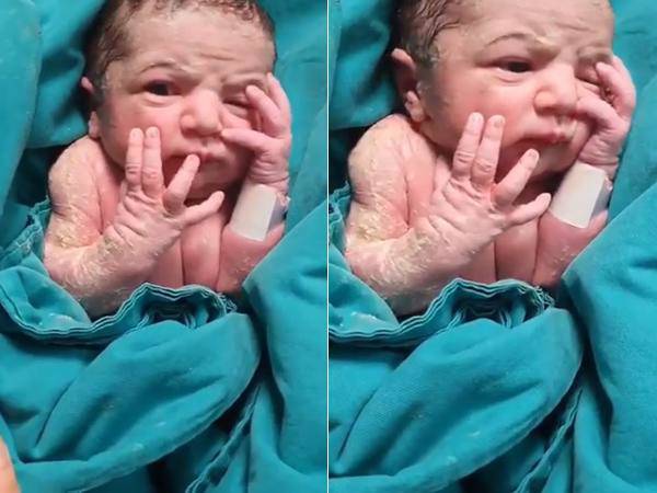 Vừa chào đời, bé sơ sinh đã gây bão mạng bằng dáng ngủ quá 'bá đạo' 4