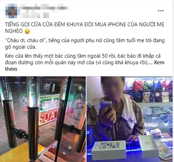 Người mẹ nghèo nửa đêm phải đi vay tiền để mua iPhone cho con  1
