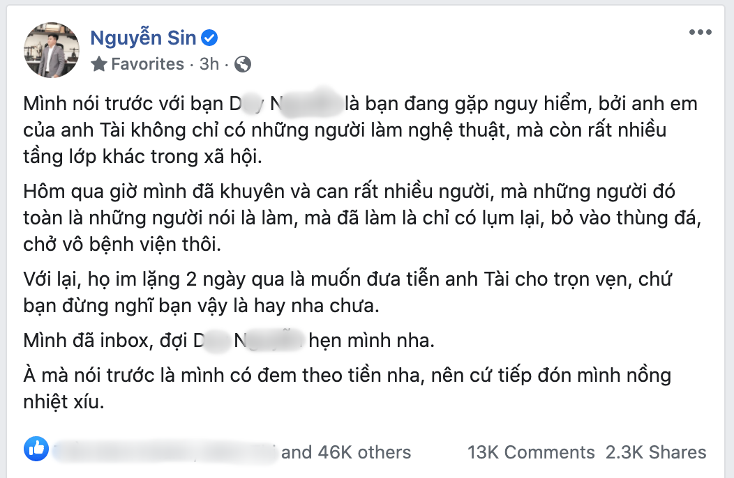 Phát ngôn thiếu suy nghĩ về đám tang nghệ sĩ Chí Tài, một gymer bị cả Sài Gòn lùng sục  7
