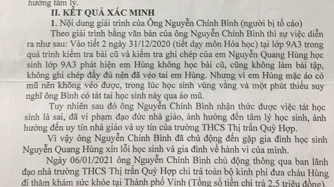 Thầy giáo ở Nghệ An bị kỷ luật vì tát học sinh 15 cái lên tiếng phủ nhận hành động 2 Thầy giáo ở Nghệ An bị kỷ luật vì tát học sinh 15 cái lên tiếng phủ nhận hành động 2